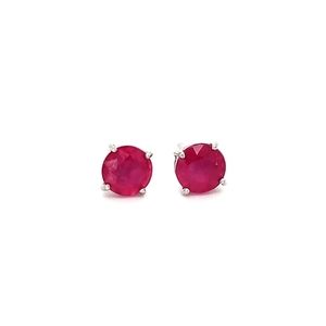 ⚫ Ruby Sterling Silver Earrings